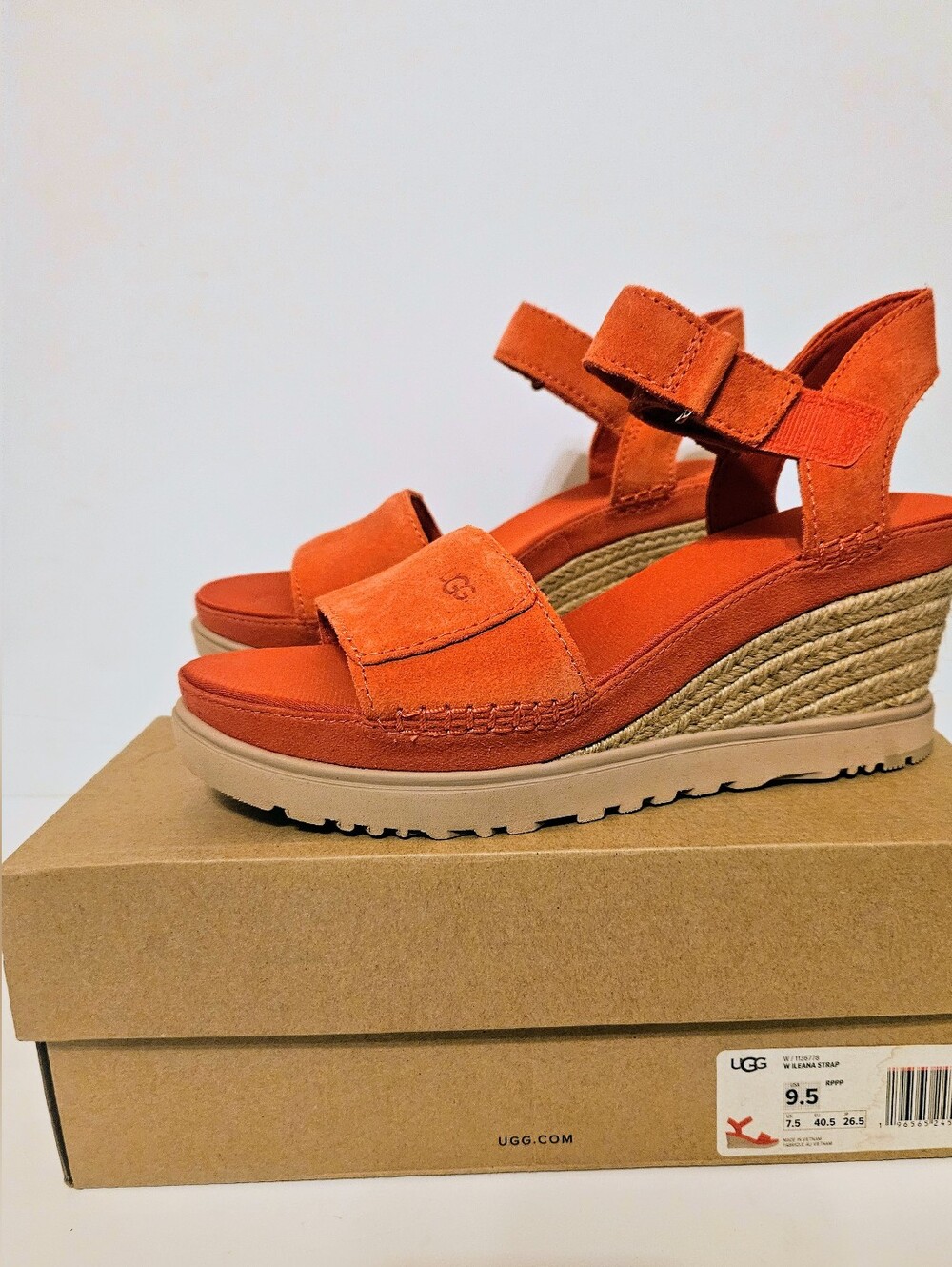 NIB UGG Ileana Strap Wedge Sandals (Size 9.5)